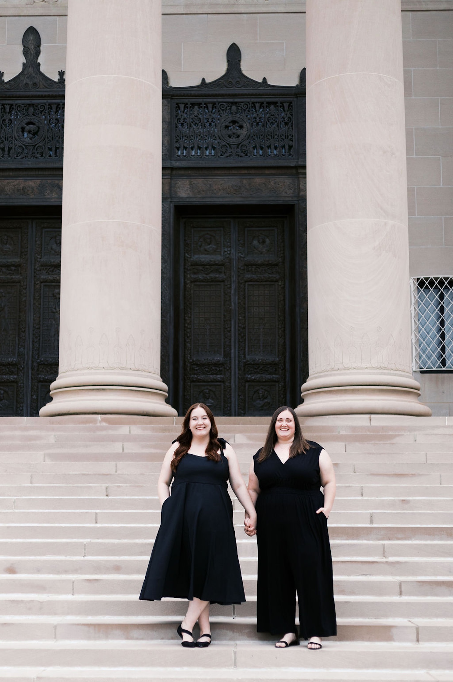 lgbtq+ engagement photos at the nelson atkins museum in kansas city lauren benson photography
