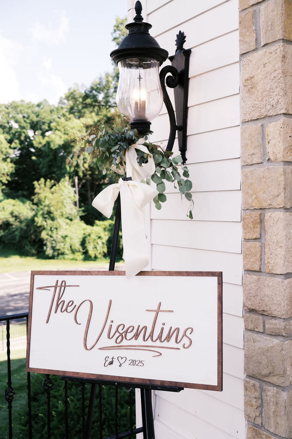 sign that says "the visentins" outside the hawthorne house chapel