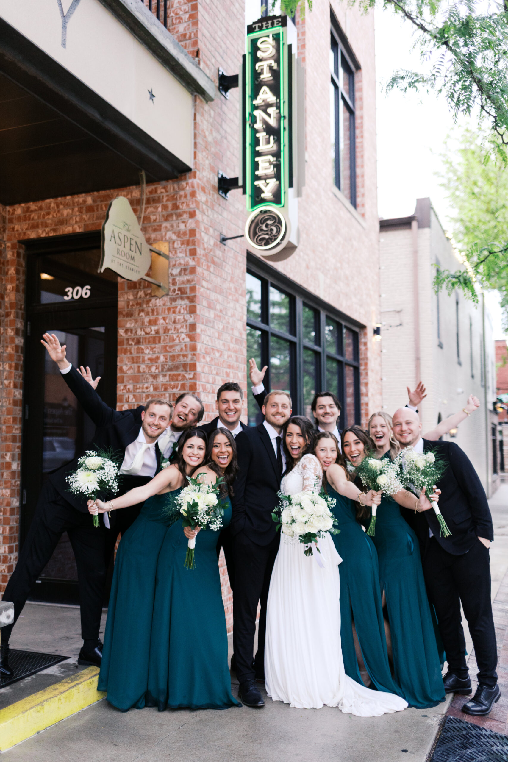 downtown lees summit wedding at the stanley