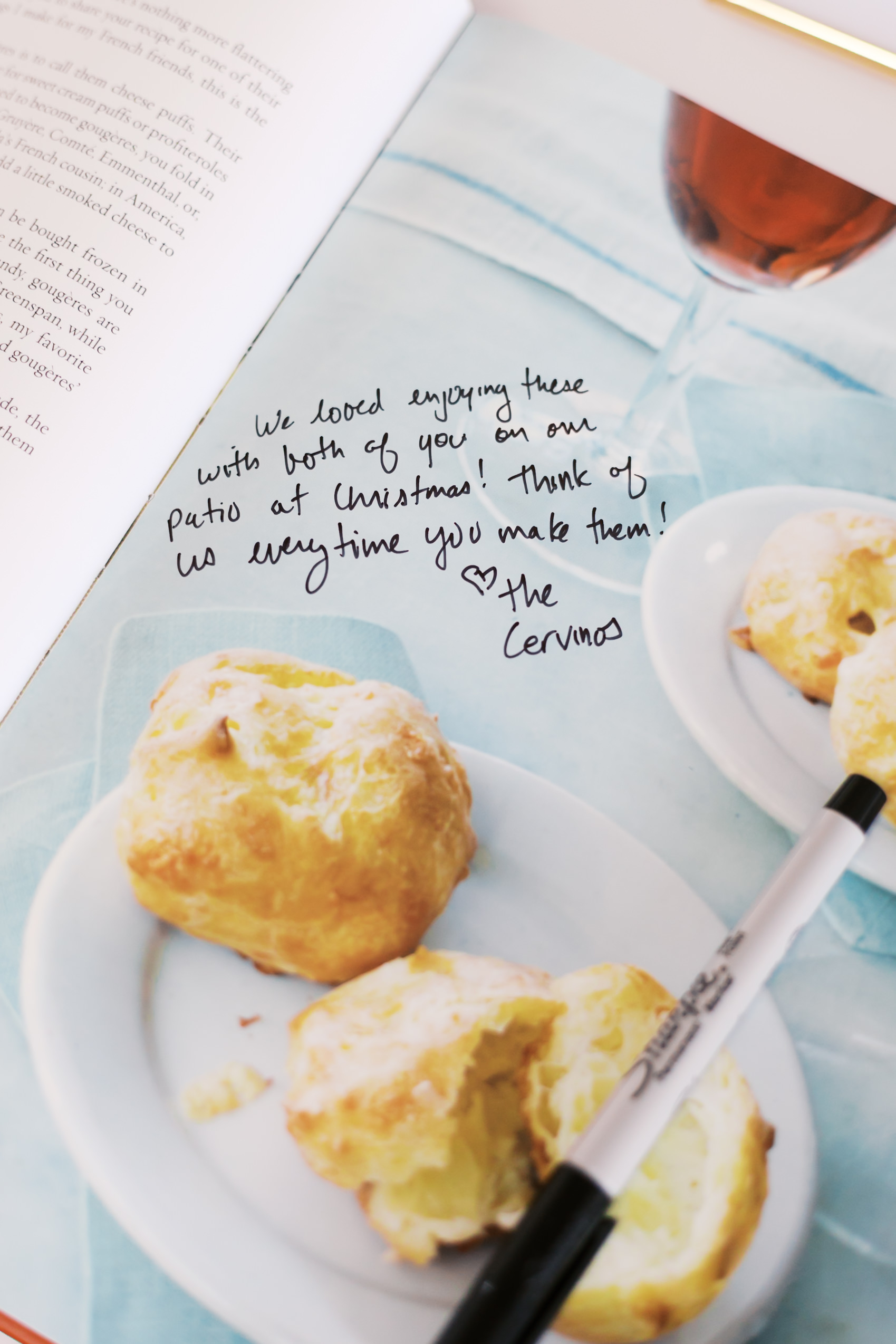 Inscription on a guest book