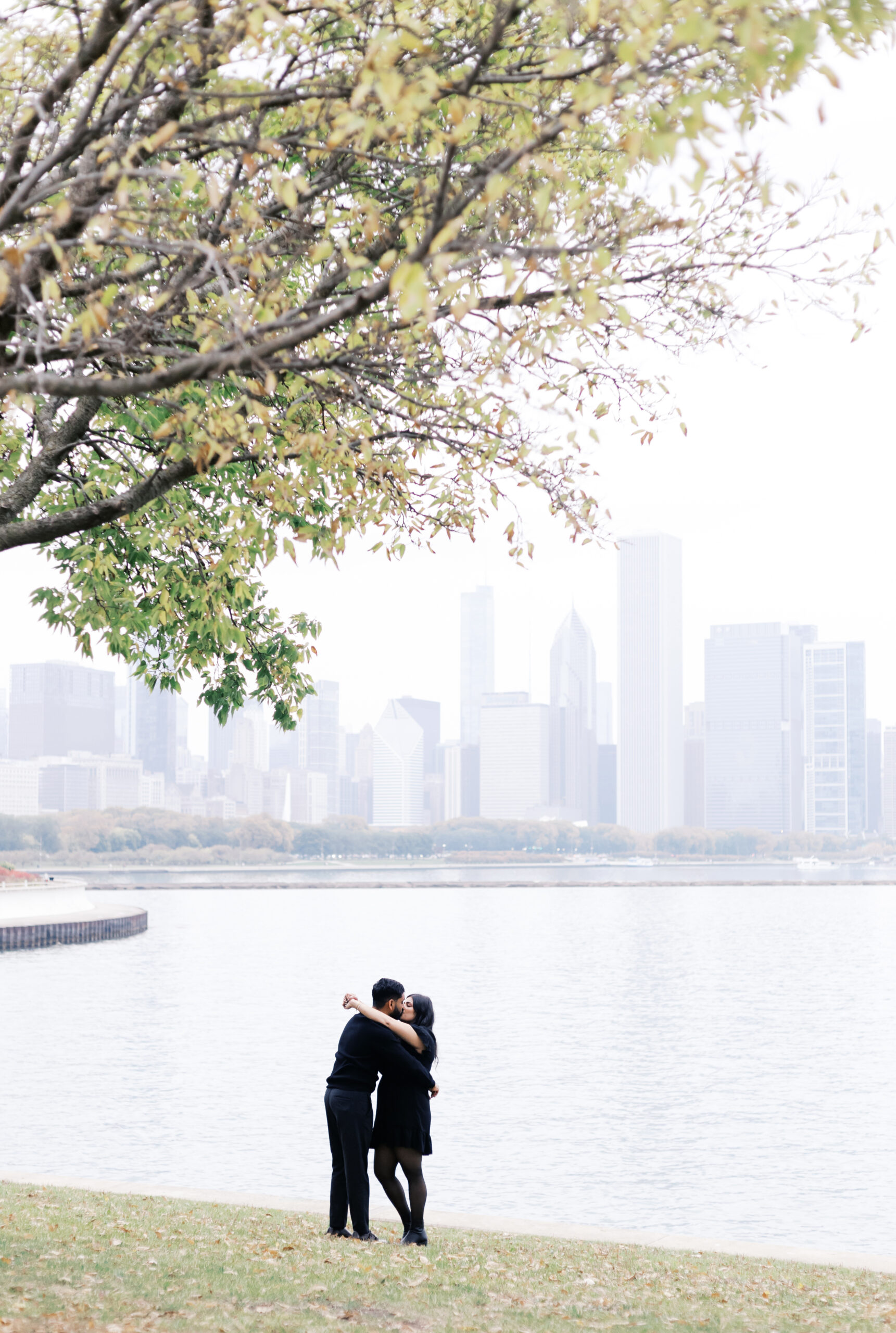 downtown chicago engagement photos indian wedding at north avenue beach