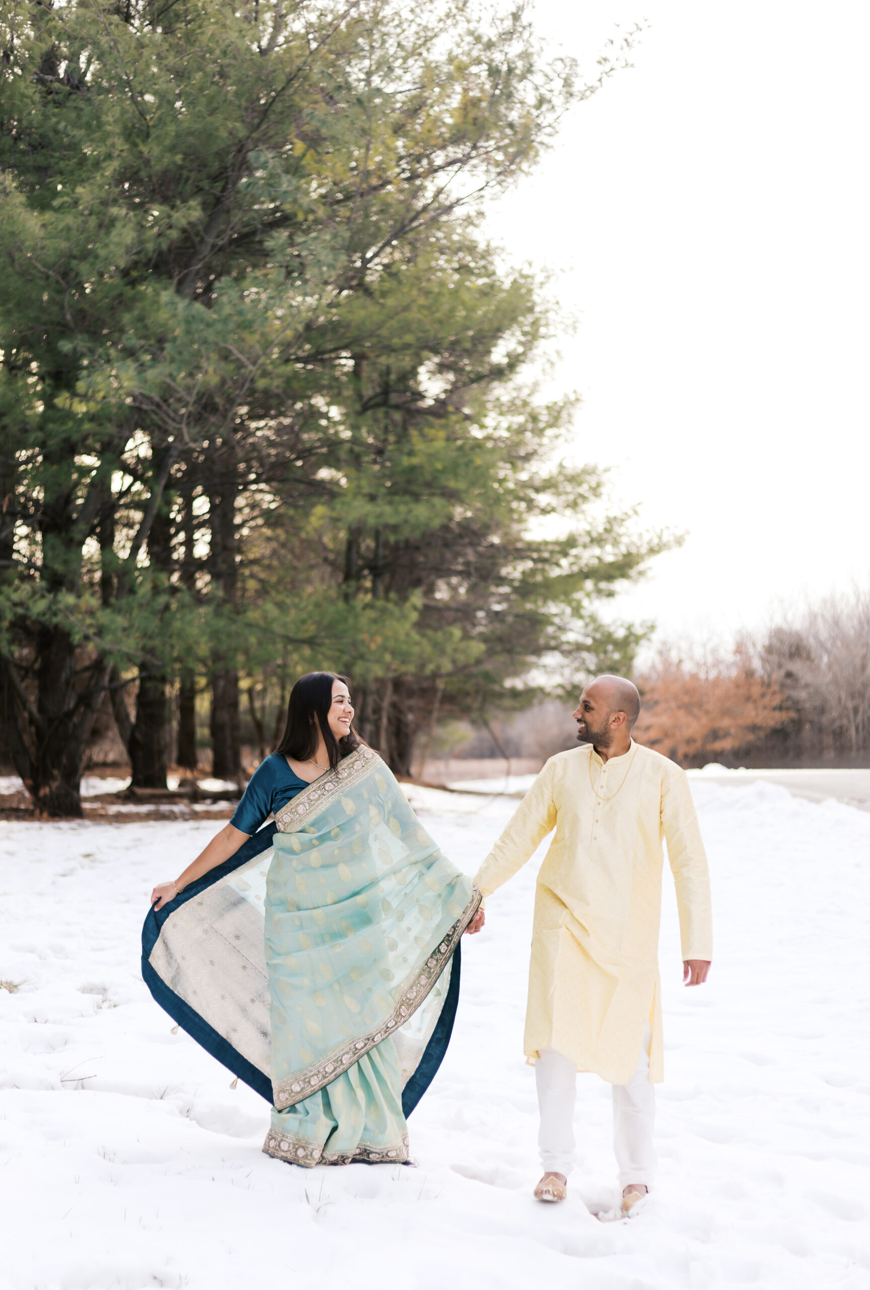 kansas city winter engagement photos at burr oak woods in blue springs missouri