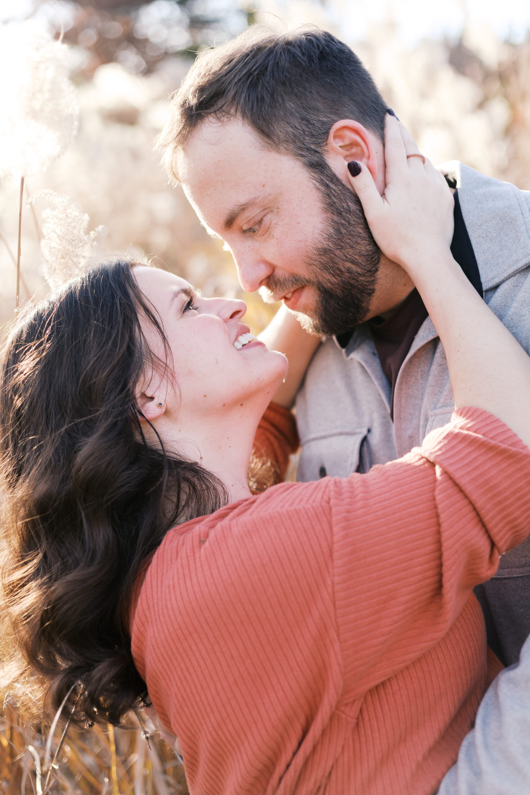 kansas city engagement photos fall foilage overland park