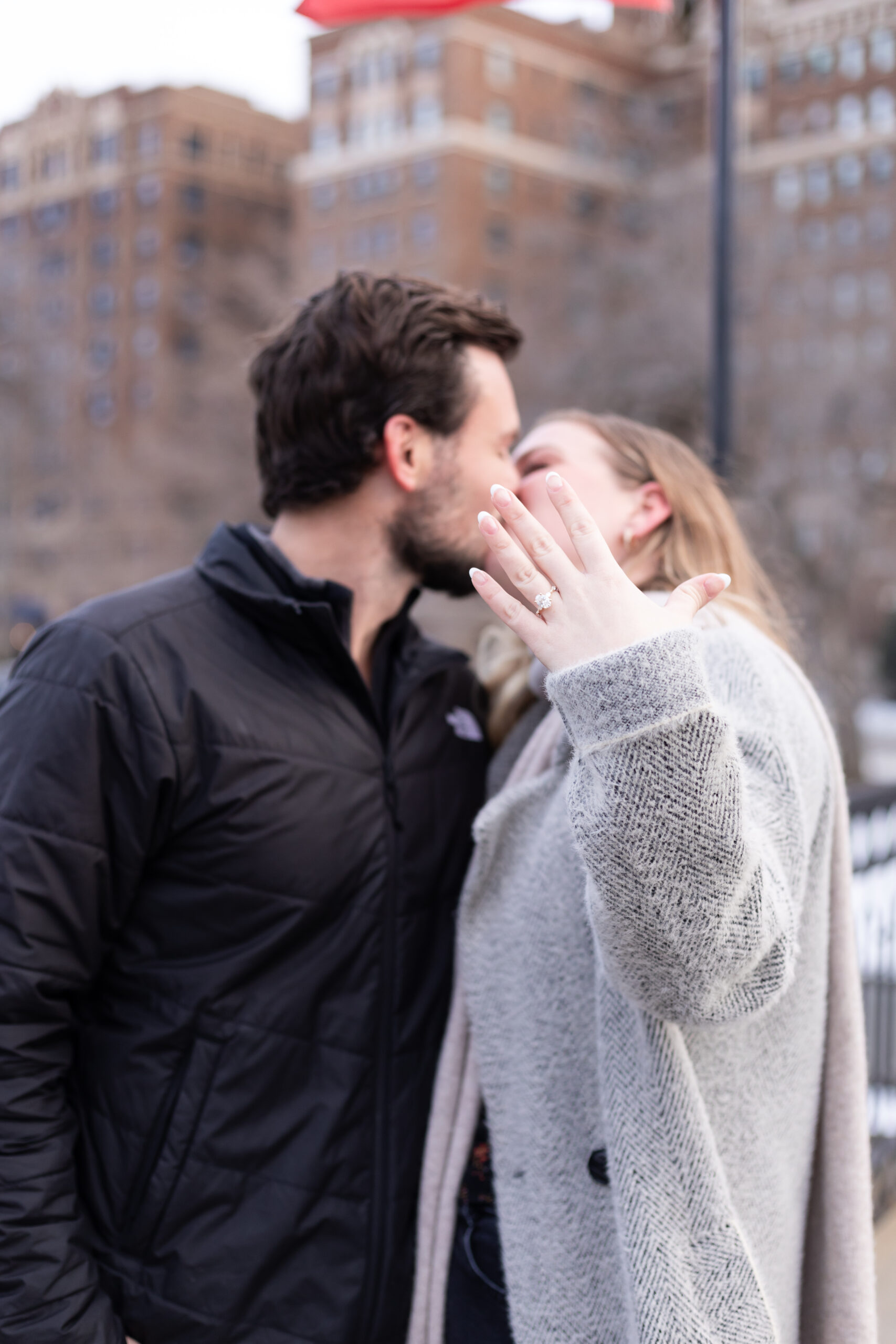 downtown kansas city the plaza winter surprise proposal
